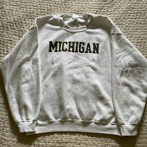 White University of Michigan Collegiate Crewneck